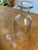 Unique hand blown solid glass decanter with agave leaf imprint perfect sleek carafe for glass collection or barware set...