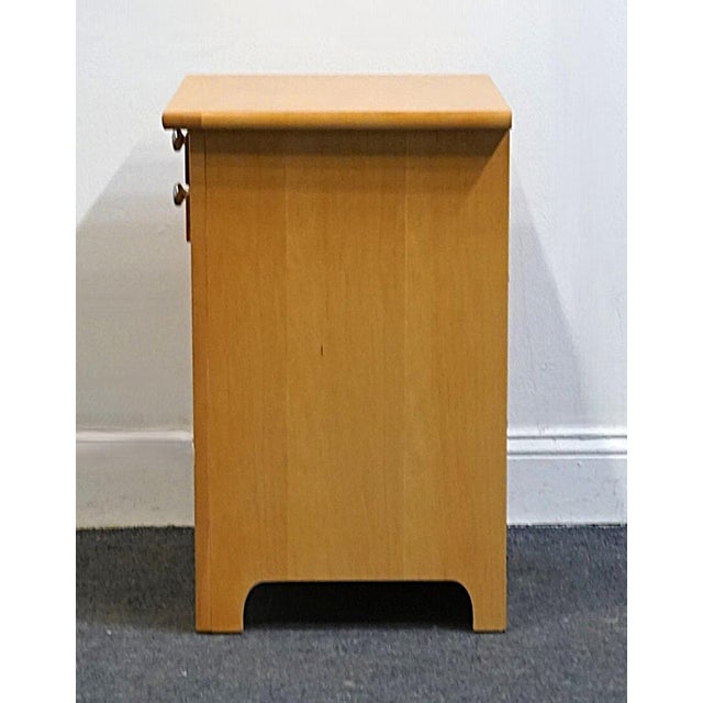 1990s Stanley Furniture Solid Maple Contemporary Modern 21" Open Cabinet Nightstand For Sale - Image 10 of 13
