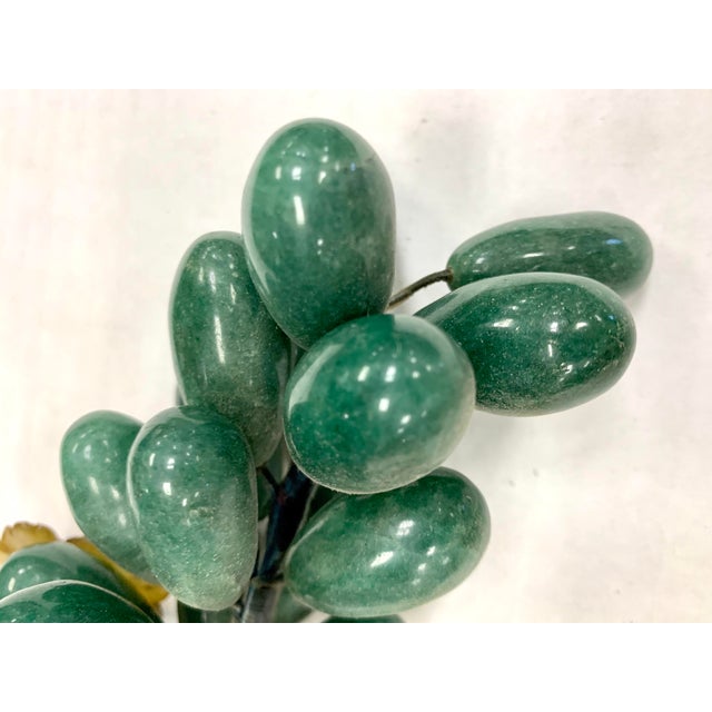 Italian Dark Green Jade Alabaster Stone Grapes Fruit Chairish