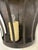 Metal Antique Hand Forged Wrought Iron Sconces - a Pair For Sale - Image 7 of 9