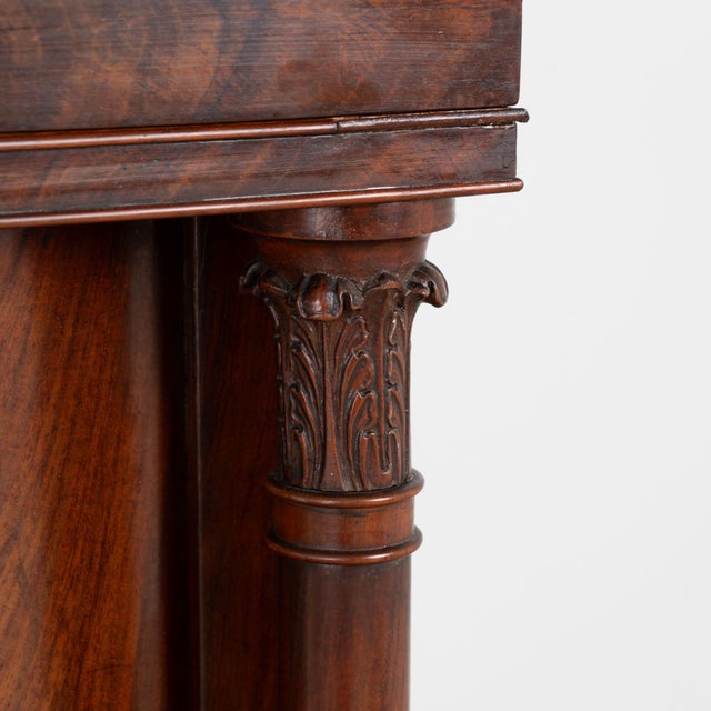 19th Century Danish Mahogany Column Cabinet With Bow Front Door For Sale - Image 14 of 17