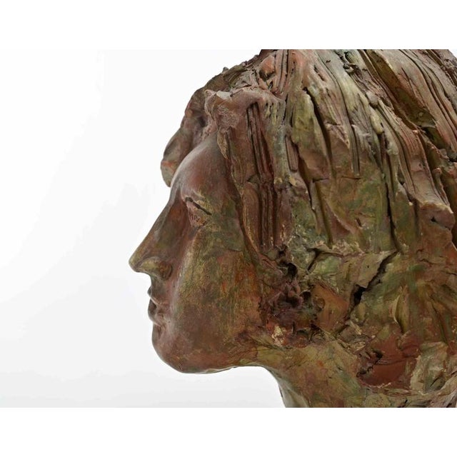 Sirio Pellegrini, Portrait Sculpture, 1960s, Terracotta For Sale - Image 4 of 5