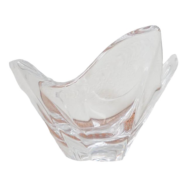 Vintage Crystal Bowl by Daum, France, 1950s For Sale