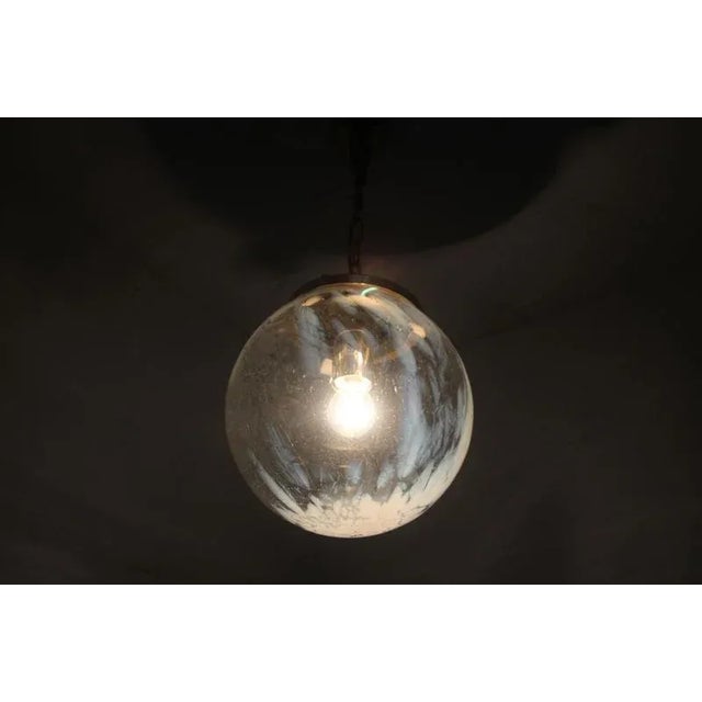 Vintage Glass Pendant Light by Kamenický Šenov, 1970s For Sale - Image 4 of 13