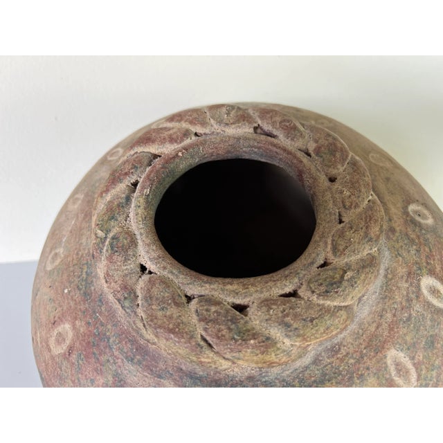 Brown Vintage Organic Rustic Terracotta - Clay Vessel / Vase For Sale - Image 8 of 11