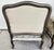 Vintage French Louis XV Armchairs Damask Linen Pair For Sale - Image 9 of 16