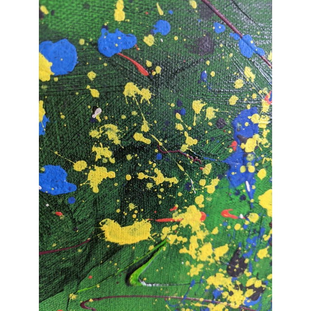 Large 1981 Signed "G. Dubois Abstract Expressionist Oil on Canvas – Heavy Impasto For Sale - Image 4 of 16