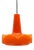 Vintage Orange Glass Hanging Lamp from Peill & Putzler, 1960s For Sale