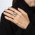 Rock Crystal Diamond Dome Ring Estate 18k White Gold Sz 6.5 Cocktail Jewelry For Sale In Los Angeles - Image 6 of 7