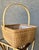 Late 20th Century Nantucket-Style Late 20th-Century Sewing Basket With Pocketed Interior Drawstring Liner For Sale - Image 5 of 12
