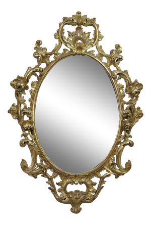 Antique French Gilt Wood Mirror