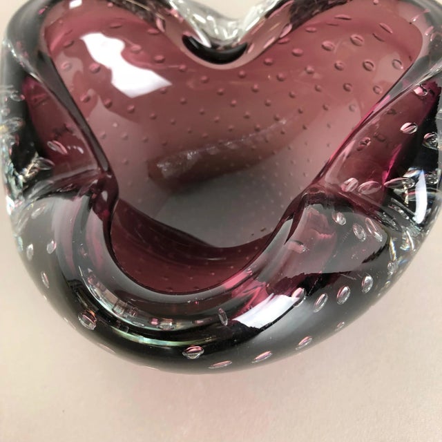 Large Murano Bubble Glass Bowl or Ashtray, Italy, 1970s For Sale - Image 12 of 18