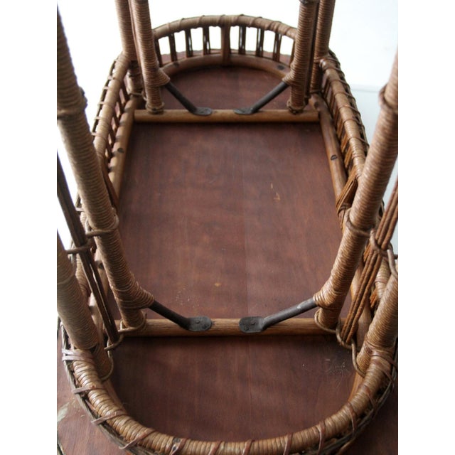 Early 20th Century American Wicker Accent Table For Sale - Image 13 of 16