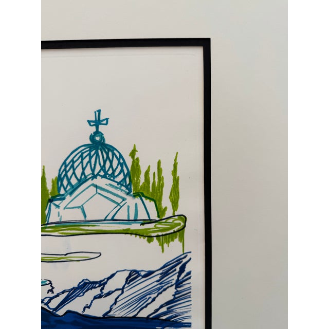 Late 20th Century Large Surrealist, Figural Landscape Print Numbered Edition, 159/250 After Salvador Dali For Sale - Image 4 of 5