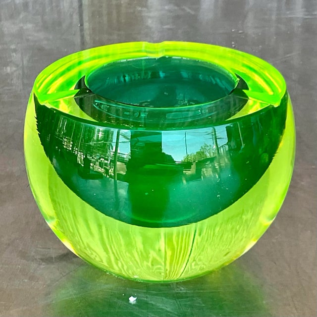 Vintage Italian Glass Ashtray After Murano For Sale In West Palm - Image 6 of 7