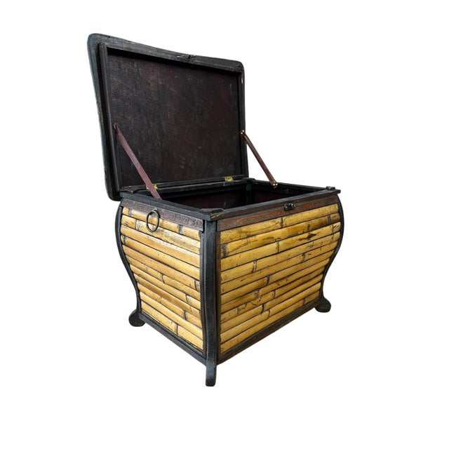 Vintage Bamboo Box Library Side Table For Sale - Image 6 of 6