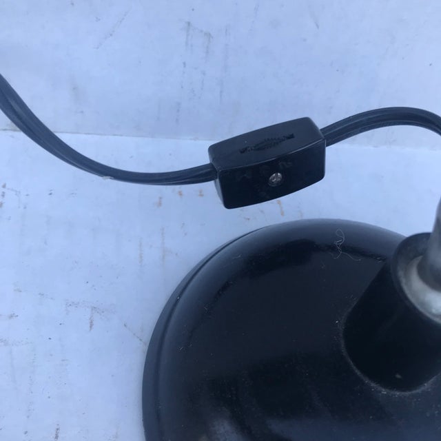Metal Contemporary Adjustable Black Metal Desk Lamp For Sale - Image 7 of 14