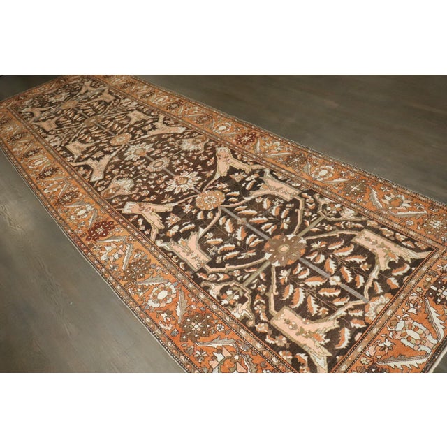 Antique Brown Bakhtiari Corridor Runner - 5'2" x 15'6" For Sale - Image 4 of 10
