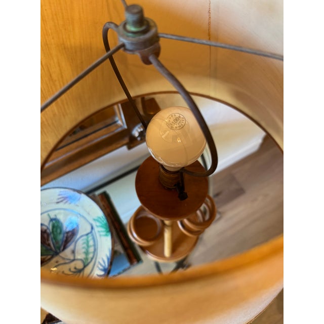 1950s Mid-Century Modern Rattan Table Lamp For Sale In Tampa - Image 6 of 11