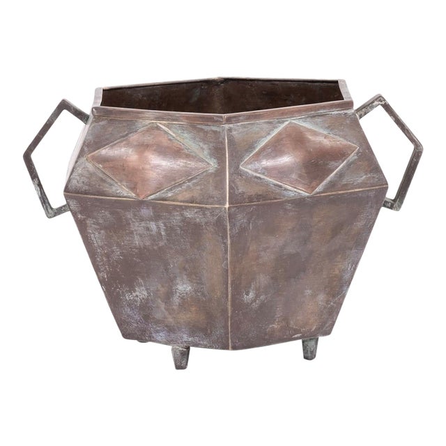 Bronze French Polygon-Shaped Jardinière For Sale