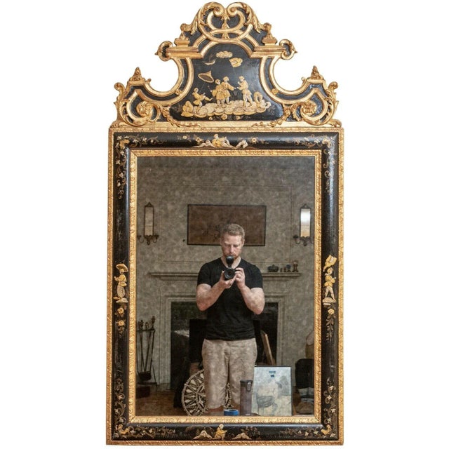 20th Century Antique Chinoiserie Gilt Wood Statement Mirror For Sale - Image 13 of 13