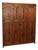 Antique European Pine Vestiaire Wardrobe With Diamond Cutouts, C. 1920s For Sale
