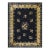 1920s Traditional Navy Blue Floral Antique Peking Knotted Room Size Wool Rug For Sale