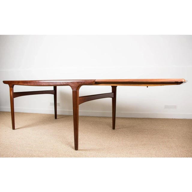 Large Danish Teak Extendable Dining Table by Johannes Andersen for Uldum Mobelfabrik, 1960s For Sale - Image 13 of 13