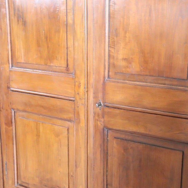 Antique Wardrobe in Poplar Wood, Early 1800s For Sale - Image 14 of 18