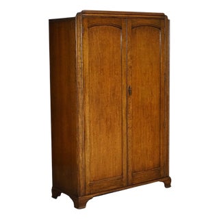 English Two Door Wardrobe in Oak For Sale