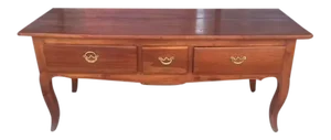 19th Century French 3 Drawer Writing Table/Sofa Table