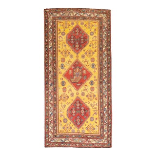 Early 20th Century Yellow Northwest Persian Tribal Rug For Sale