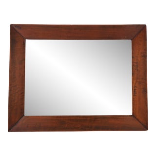 Small Antique Mitered Wood Frame Wall Mirror Early 20th Century For Sale