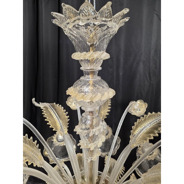 Murano Glass Chandelier, 1980s For Sale - Image 4 of 14