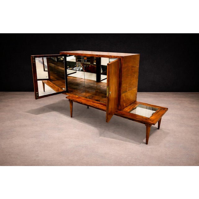 Bar with Side Table in Hardwood & Glass, Branco e Preto, 1950s - Lot 383A For Sale - Image 9 of 14