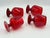 1960s Vintage Blenko Hand Blown Red Brandy Art Glass Snifter 4pc Set For Sale - Image 5 of 8