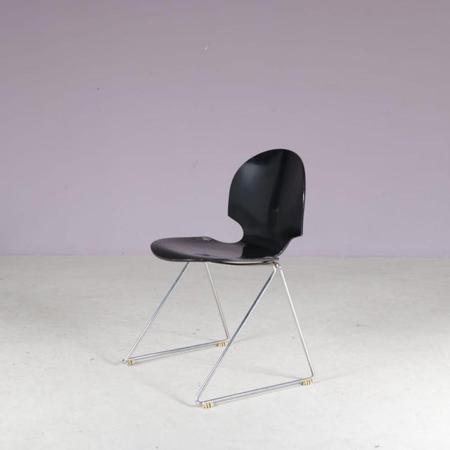 Stacking Chairs by Lawrence Minsker for Fritz Hansen, Denmark, 1980s, Set of 4 For Sale - Image 14 of 14