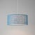 Nova Stretch 15" Pendant Luminaire - Drum Turquoise Linen Shade, Satin Nickel Steel, Dimmable Lighting Solution For Sale - Image 4 of 5
