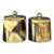 Vintage Boho Tessellated Horn Canisters - A Pair For Sale