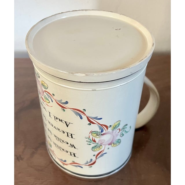 18th Century English Traditional Creamware Porter's Tankard Mug For Sale - Image 11 of 11