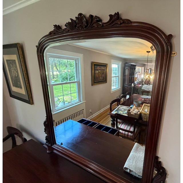 Reproduction Solid Mahogany Victorian Mirrored Dining Room Sideboard For Sale In New York - Image 6 of 7