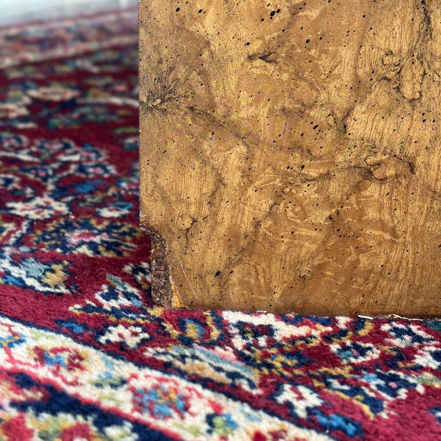 Vintage 1970's Burlwood Sideboard With Chrome Trim For Sale - Image 11 of 16