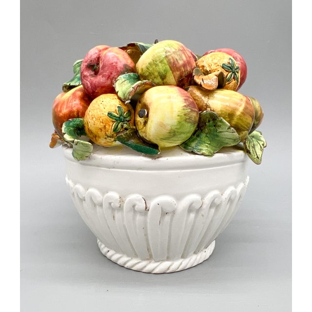 Vintage Italian Ceramic Mixed Fruit Bowl For Sale In Houston - Image 6 of 11