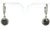 Contemporary 4.33 Carat Black Diamond White Diamond White Gold Dangle Earrings, A Pair For Sale - Image 3 of 4