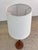 Danish Teak Floor Lamp with Decorated Fabric Shade For Sale - Image 3 of 11