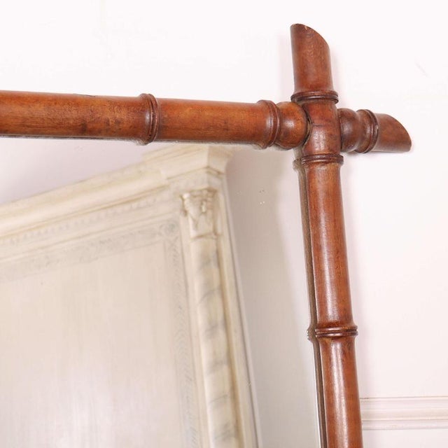 French Faux Bamboo Mirror For Sale - Image 4 of 9