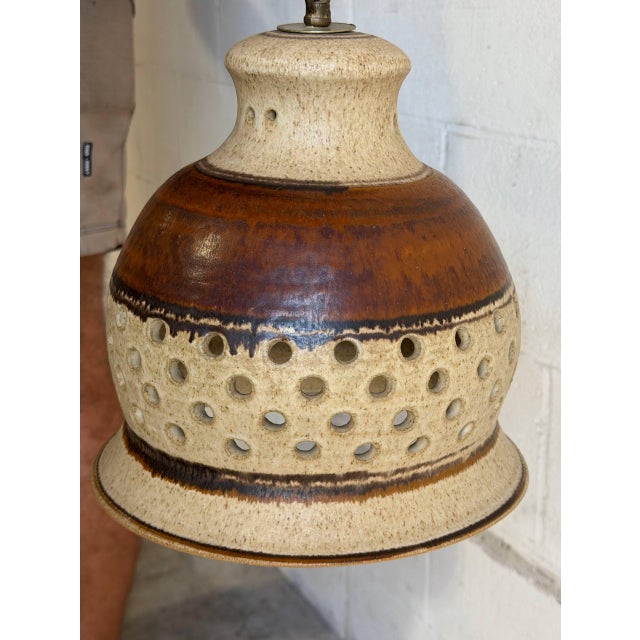 1970s Mid-Century Modern Ceramic Ceiling Pendant Lamp Danish For Sale - Image 9 of 12