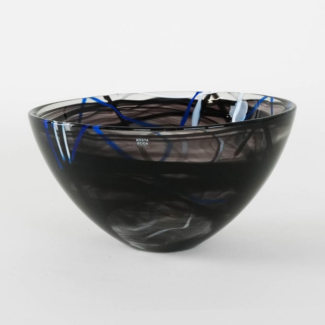 A bowl produced by the renowned swedish manufacturer kosta boda, designed by anna ehrner. It was made in the 1980s....