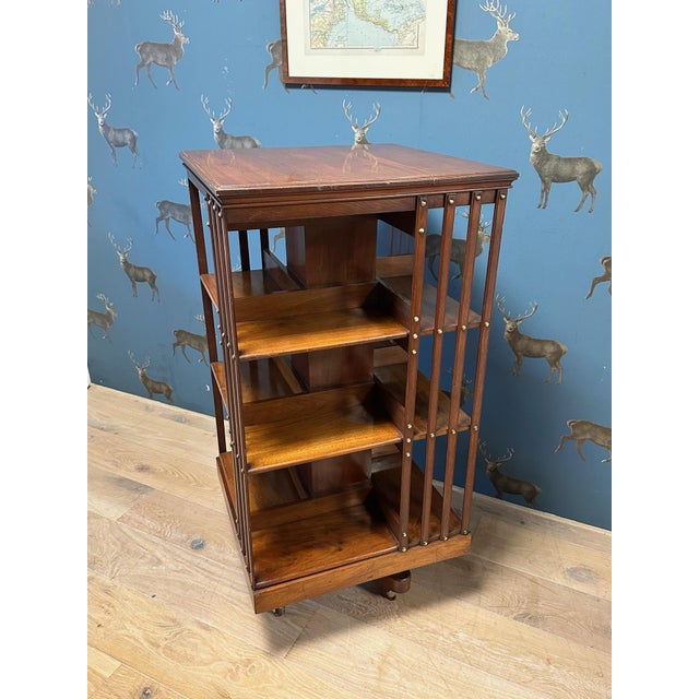 Large Revolving Bookcase, 1890s For Sale - Image 5 of 10