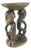 Early 20th Century Luba Stool with Dual Caryatid Figures For Sale